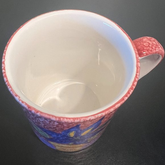 Certified International CIC Ceramic Floral Coffee Mug Painted Flower in Pot - Picture 4 of 6